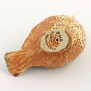 Poul Hauch Carlsen (1960s) Rounded Bird in Earthy Colors 8 cm