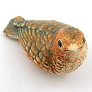 Poul Hauch Carlsen (1960s) Rounded Bird in Earthy Colors 8 cm