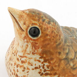Poul Hauch Carlsen (1960s) Rounded Bird in Earthy Colors 8 cm