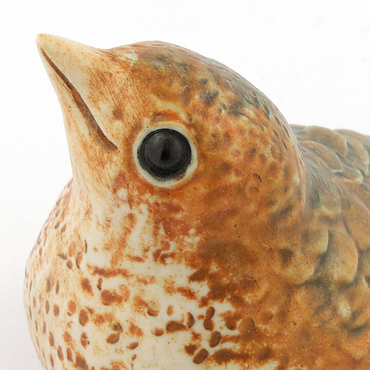 Poul Hauch Carlsen (1960s) Rounded Bird in Earthy Colors 8 cm