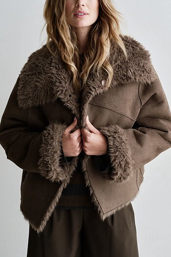 Penn & Ink NY  - Reversable Coat Tabac