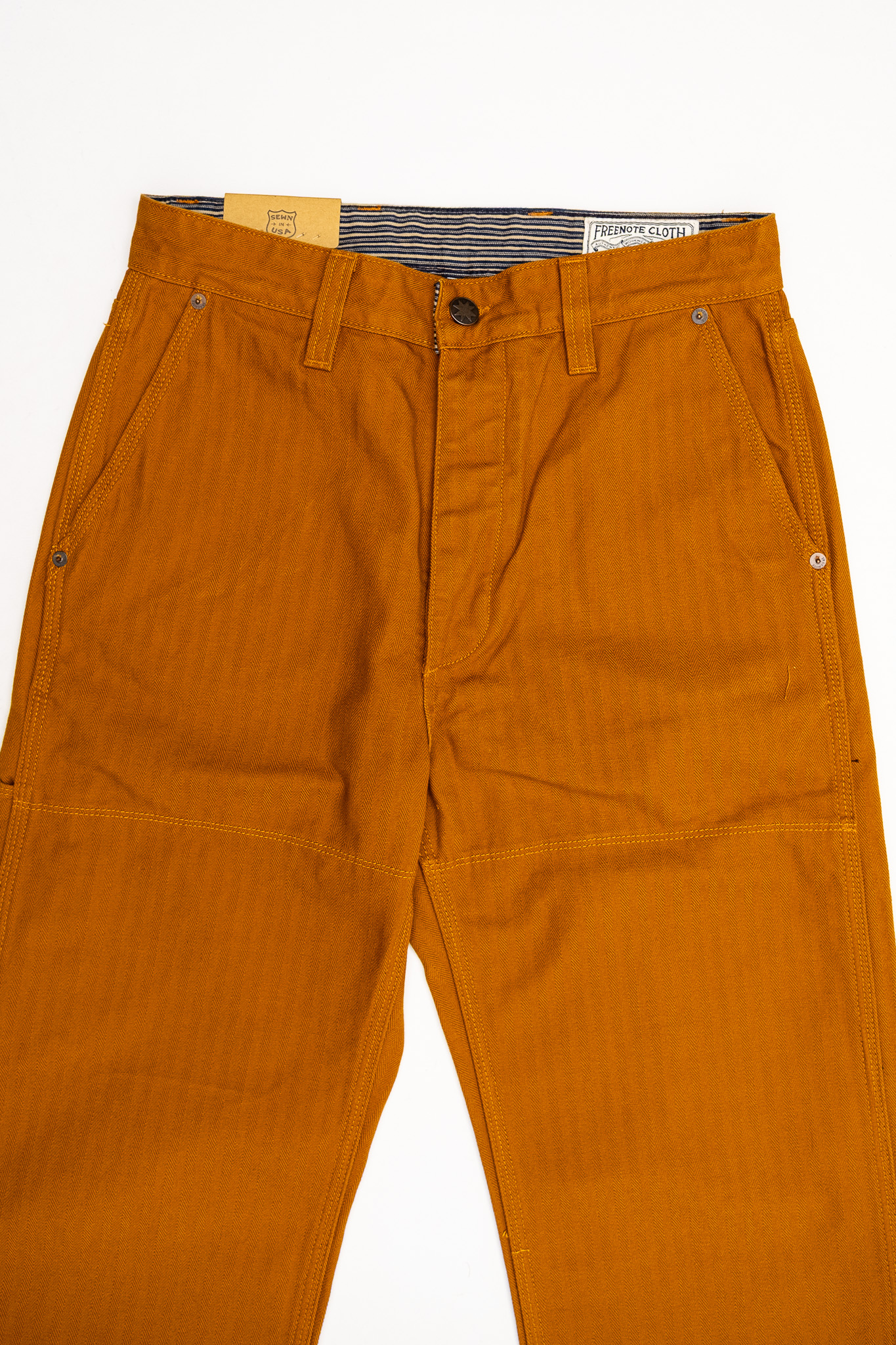 Freenote - Ortega Pant 13 Ounce Rust Herringbone - 4