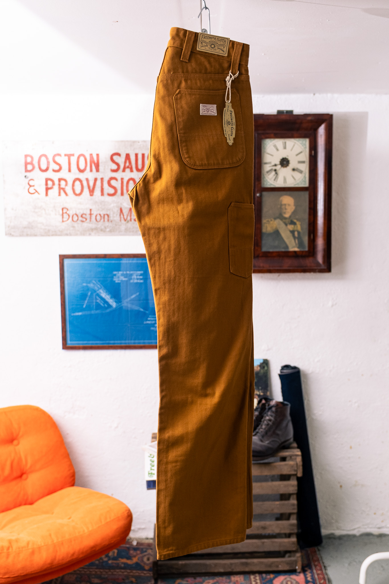 Freenote - Ortega Pant 13 Ounce Rust Herringbone