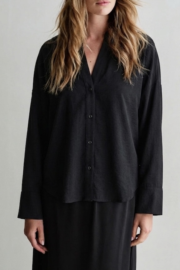 Penn & Ink NY  - Blouse Black - 2