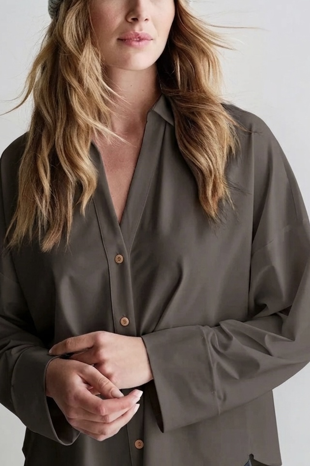 Penn & Ink NY  - Blouse Tabac - 2
