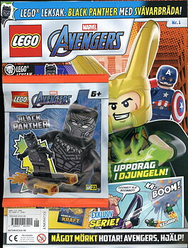 LEGO nr 6 2026, LEGO Marvel Avengers, Black Panther med svävarbräda!