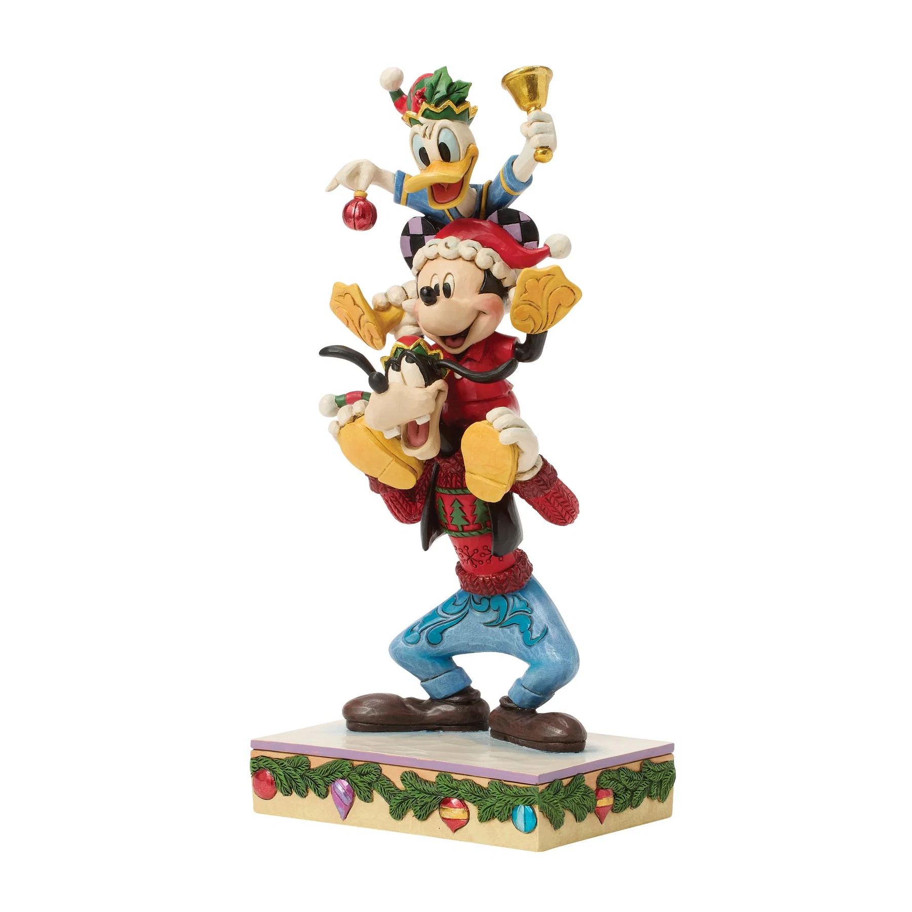 Jim Shore Disney Figurin - Mickey Donald Goofy Stacked - 3