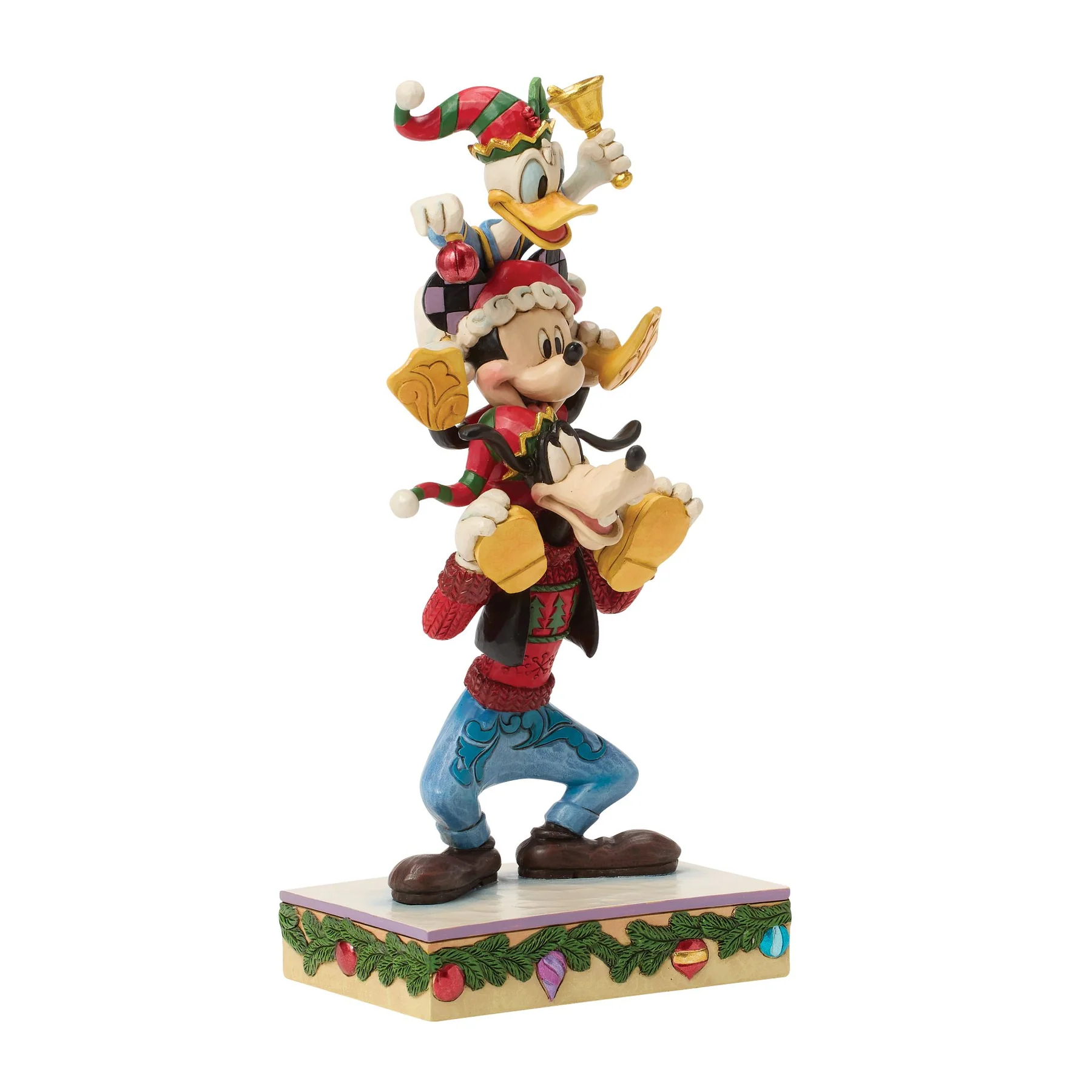 Jim Shore Disney Figurin - Mickey Donald Goofy Stacked - 2