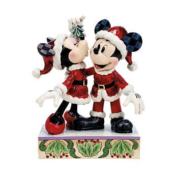 Jim Shore Disney Figurin - Mickey and Minnie Mistletoe