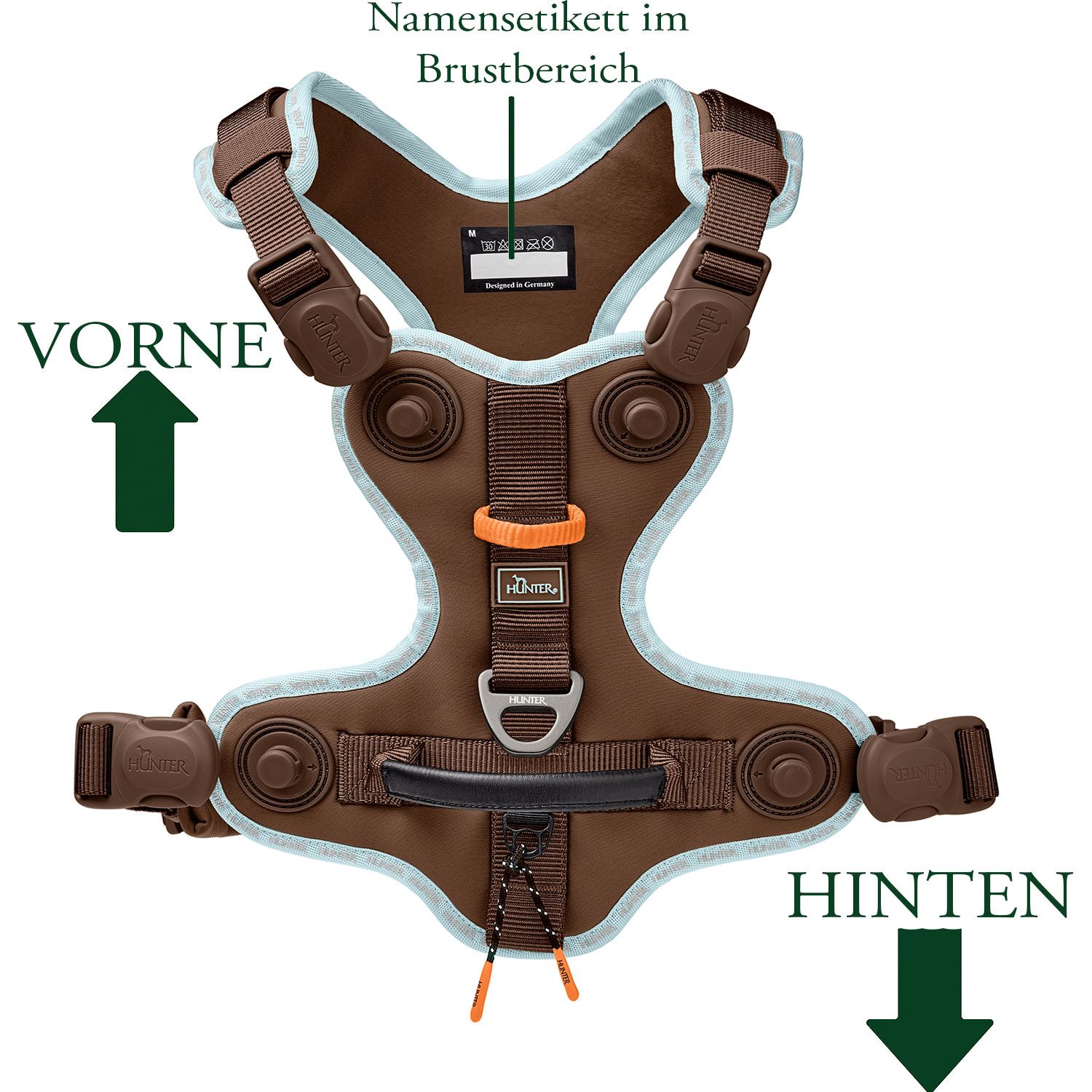 HUNTER Harness ErgoMove Pro™ Brun - olika storlekar - 5