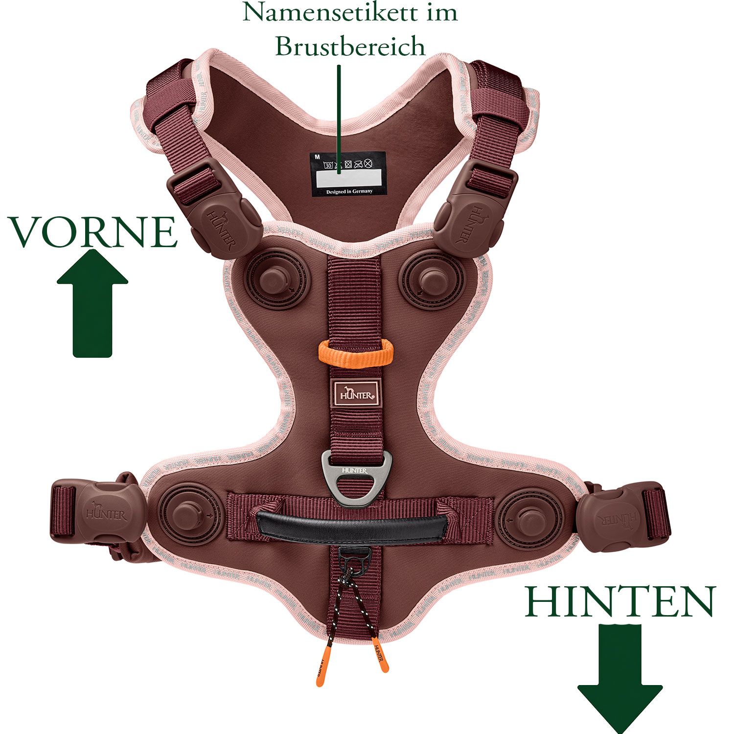 HUNTER Harness ErgoMove Pro™ Vinröd - olika storlekar - 4