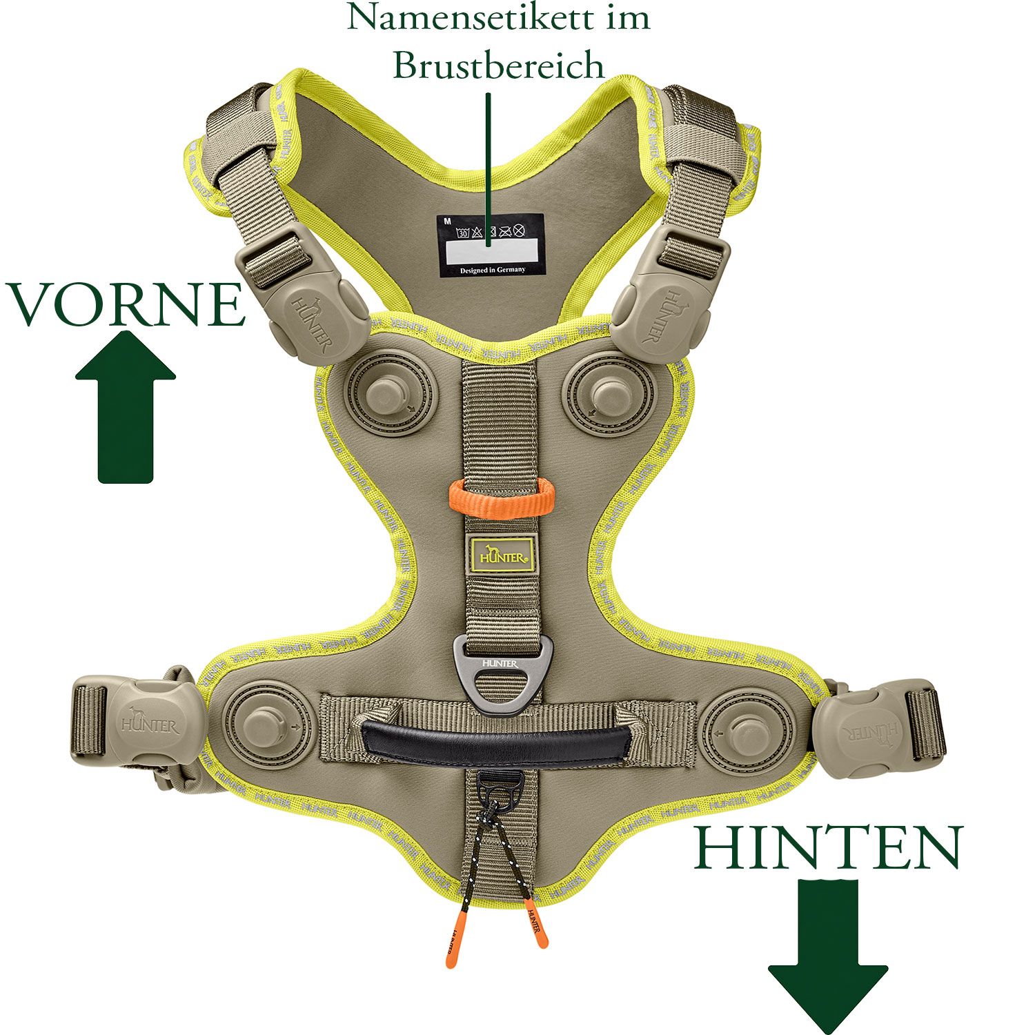 HUNTER Harness ErgoMove Pro™ Grågrön- olika storlekar - 5