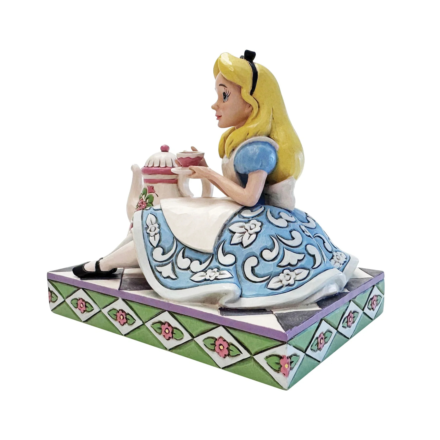 Jim Shore Disney Figurin - Alice with Teapot - 4