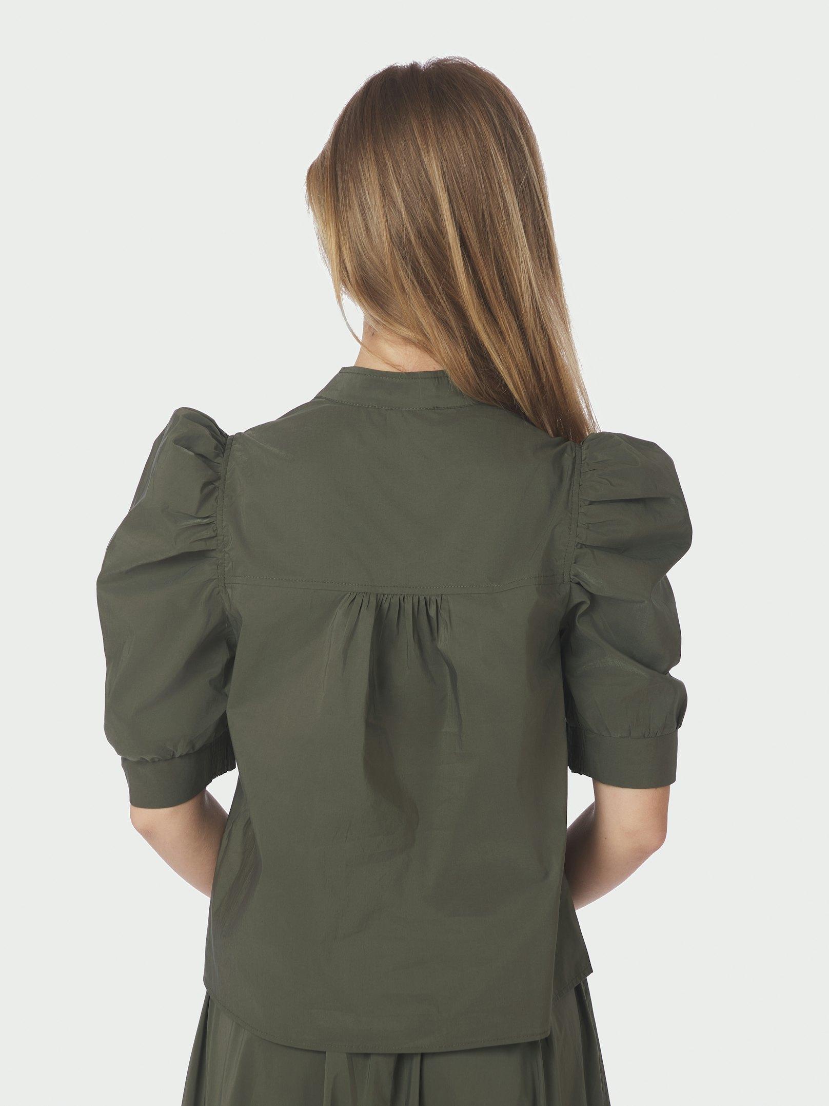 Roella Poplin Blouse Army - 4