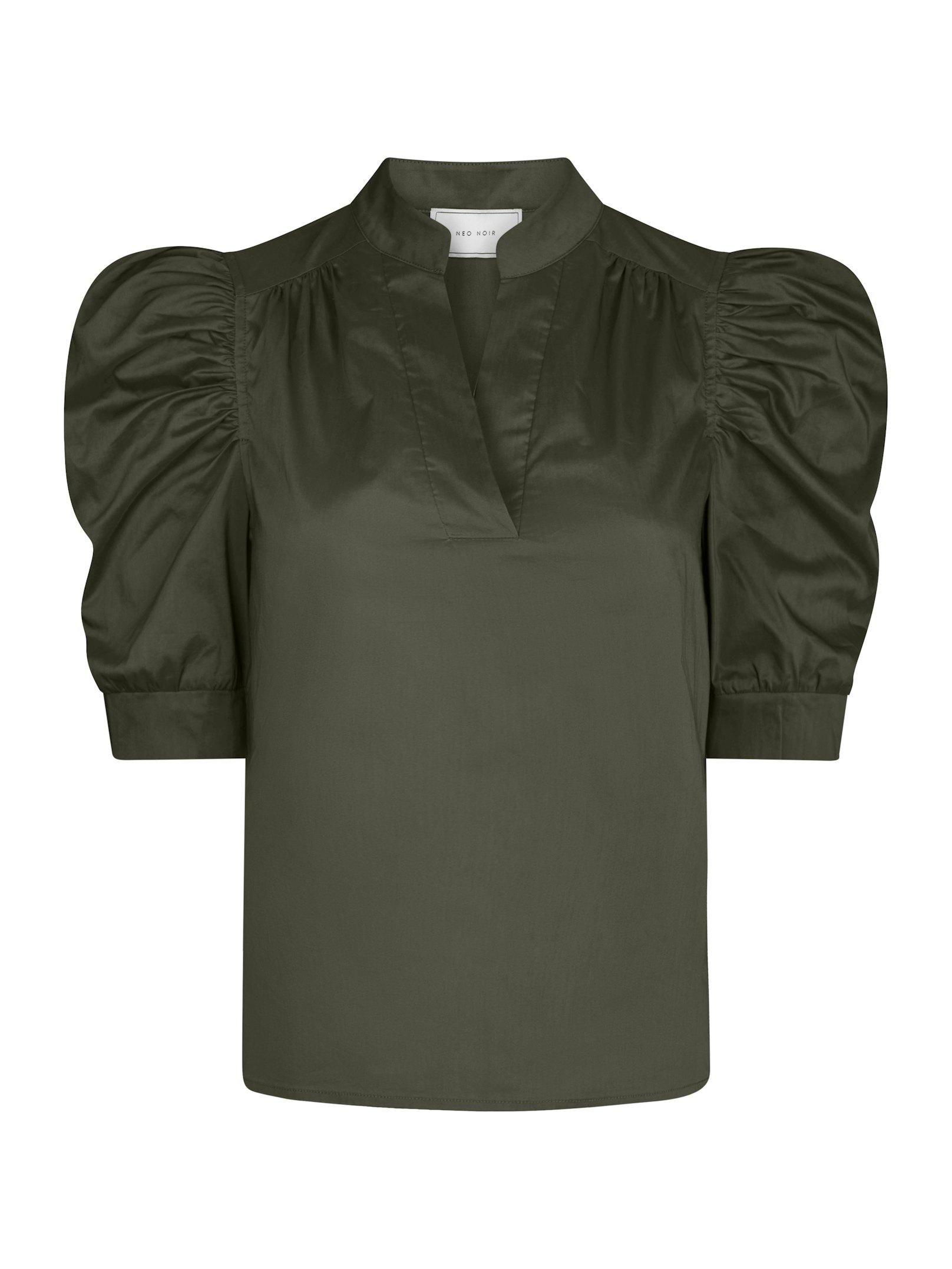 Roella Poplin Blouse Army