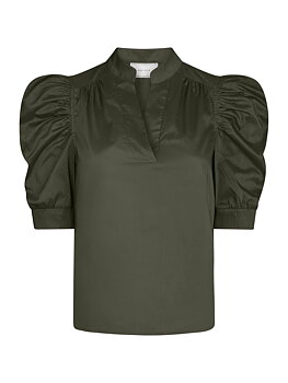 Roella Poplin Blouse Army