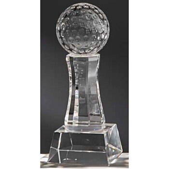 Crystal Trophy Golf 200 mm inklusive presentask
