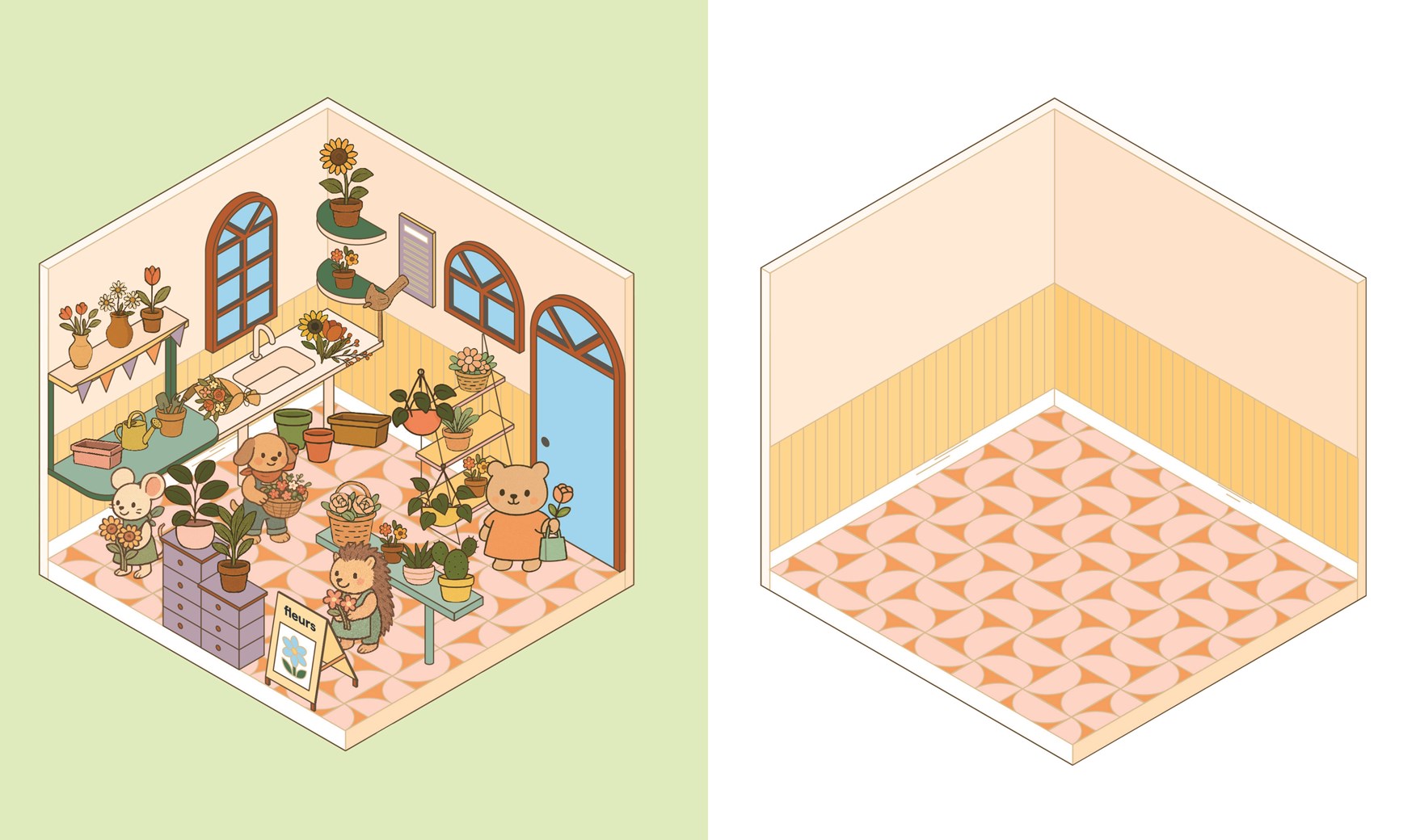 Cute 'n' Cozy Sticker Therapy: Flower Shops - 2