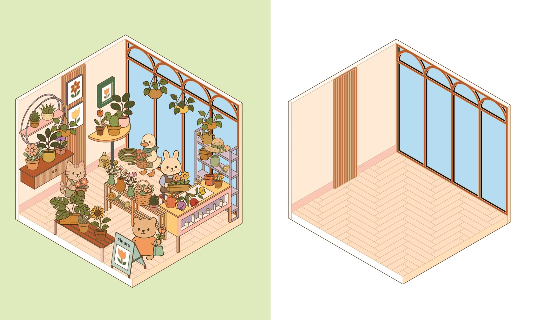 Cute 'n' Cozy Sticker Therapy: Flower Shops - 3