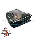TANK BAG, BLACK LEATHER
