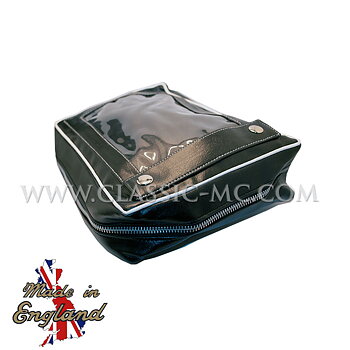 TANK BAG, BLACK LEATHER