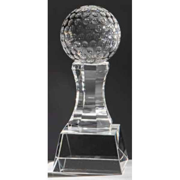 Crystal Trophy Golf 180 mm inklusive presentask