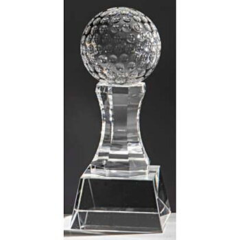 Crystal Trophy Golf 180 mm inklusive presentask