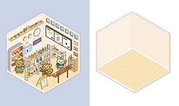 Cute 'n' Cozy Sticker Therapy: Convenience Stores
