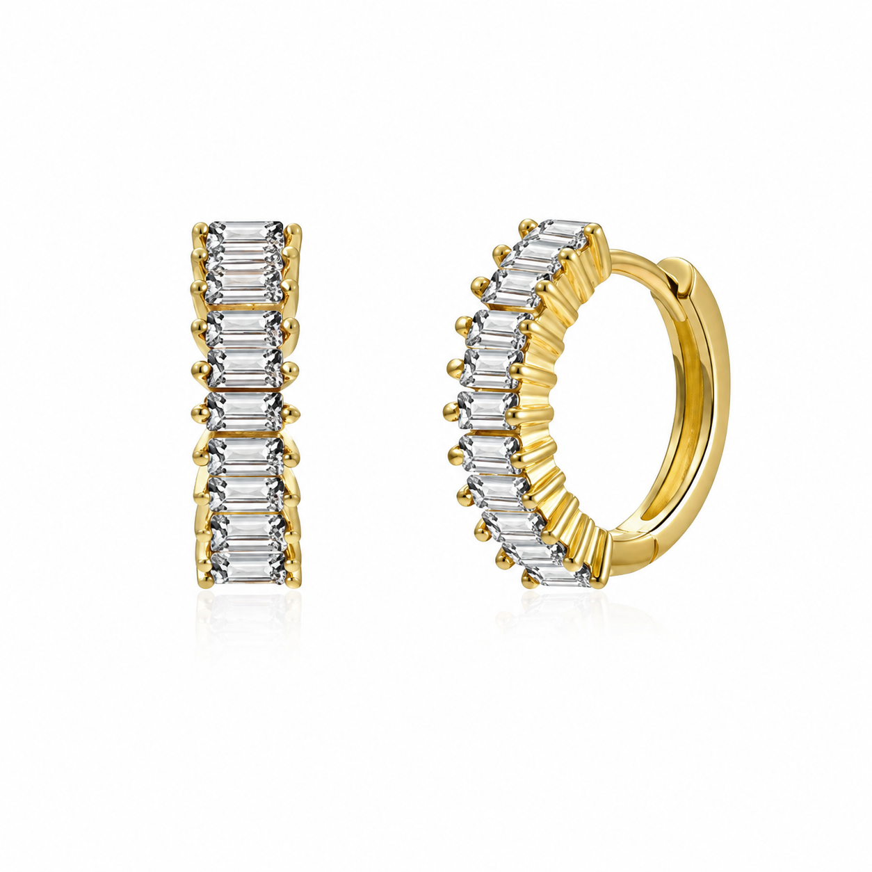 SANDRA EARRING CLEAR GOLD