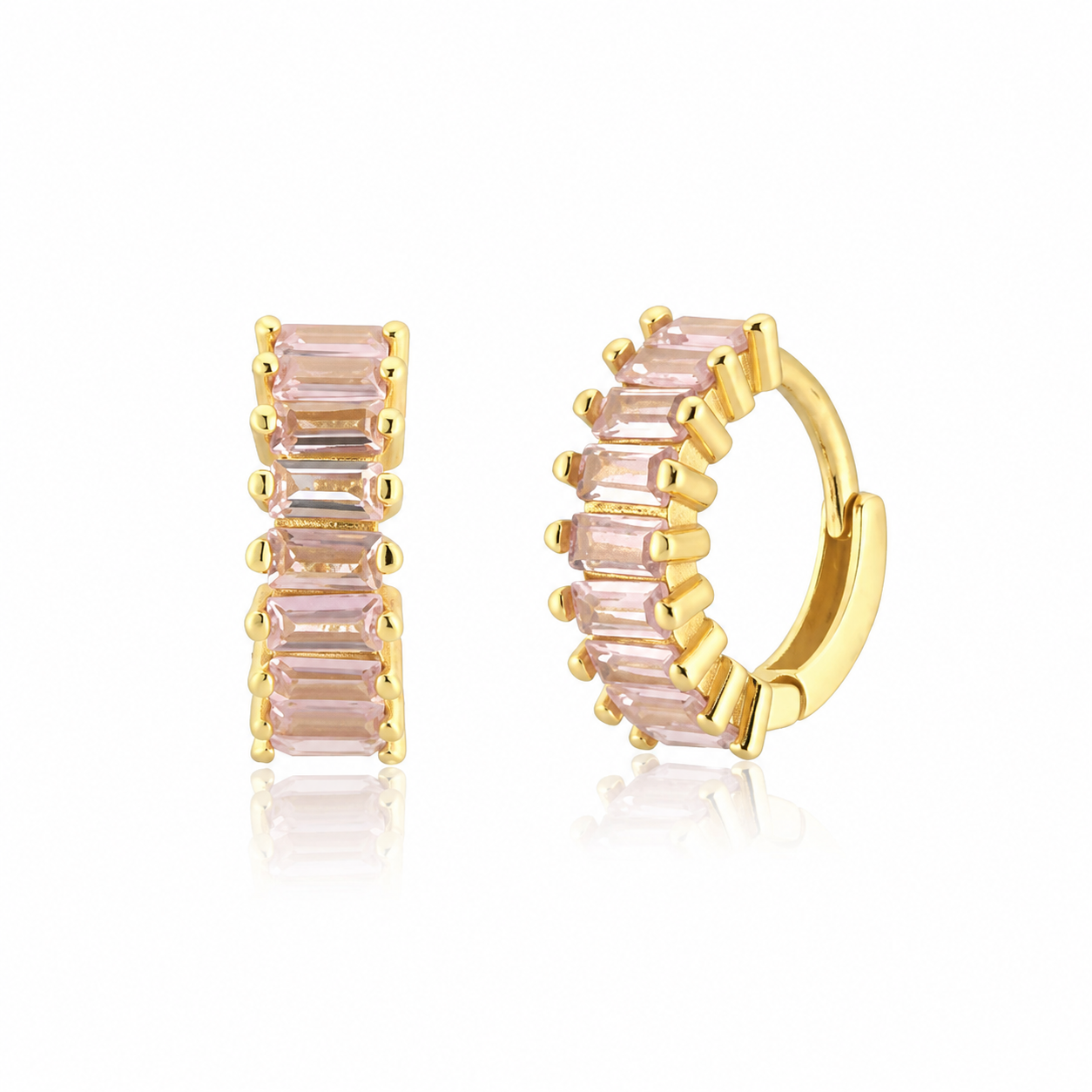 SANDRA EARRING PALE PINK GOLD