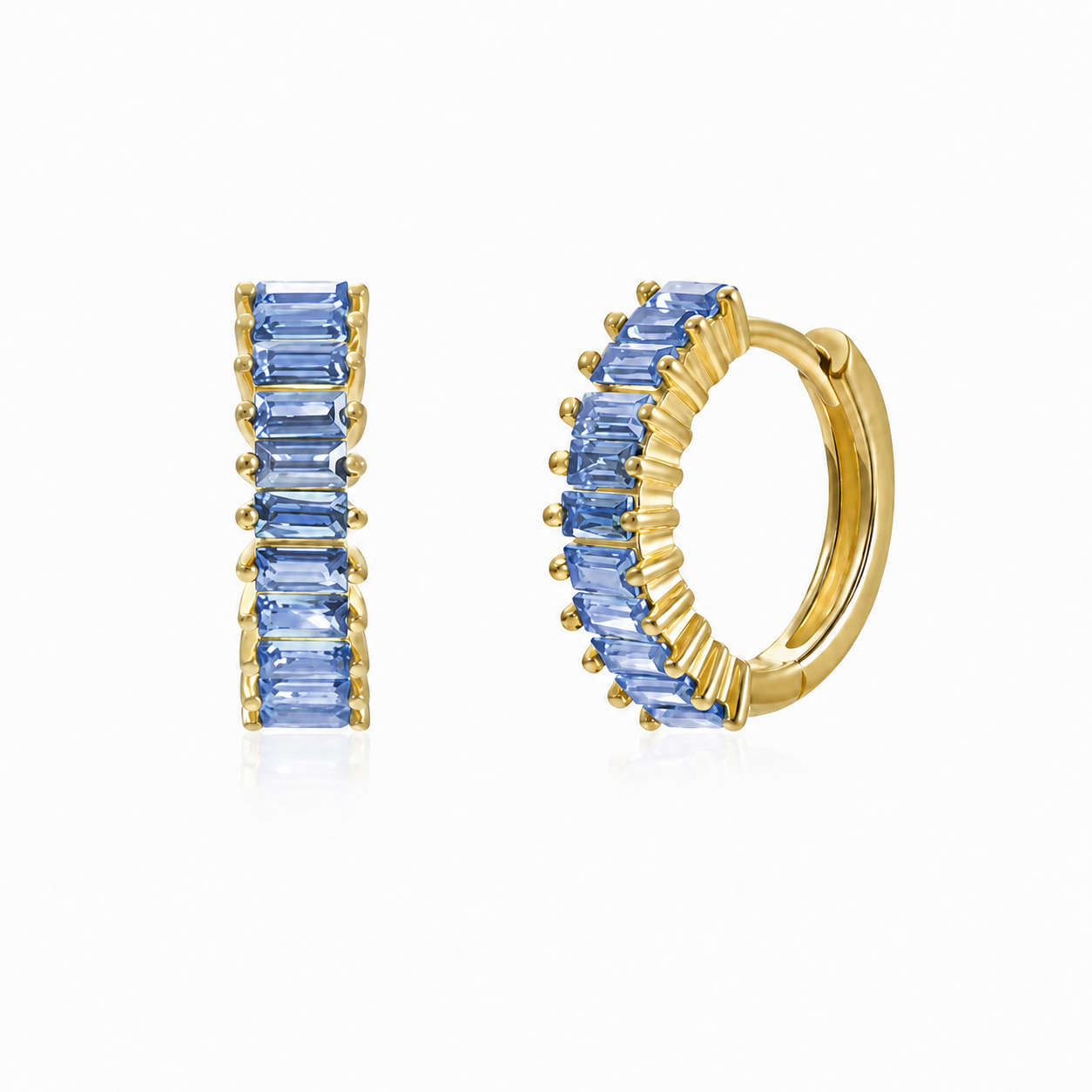 SANDRA EARRING BLUE GOLD