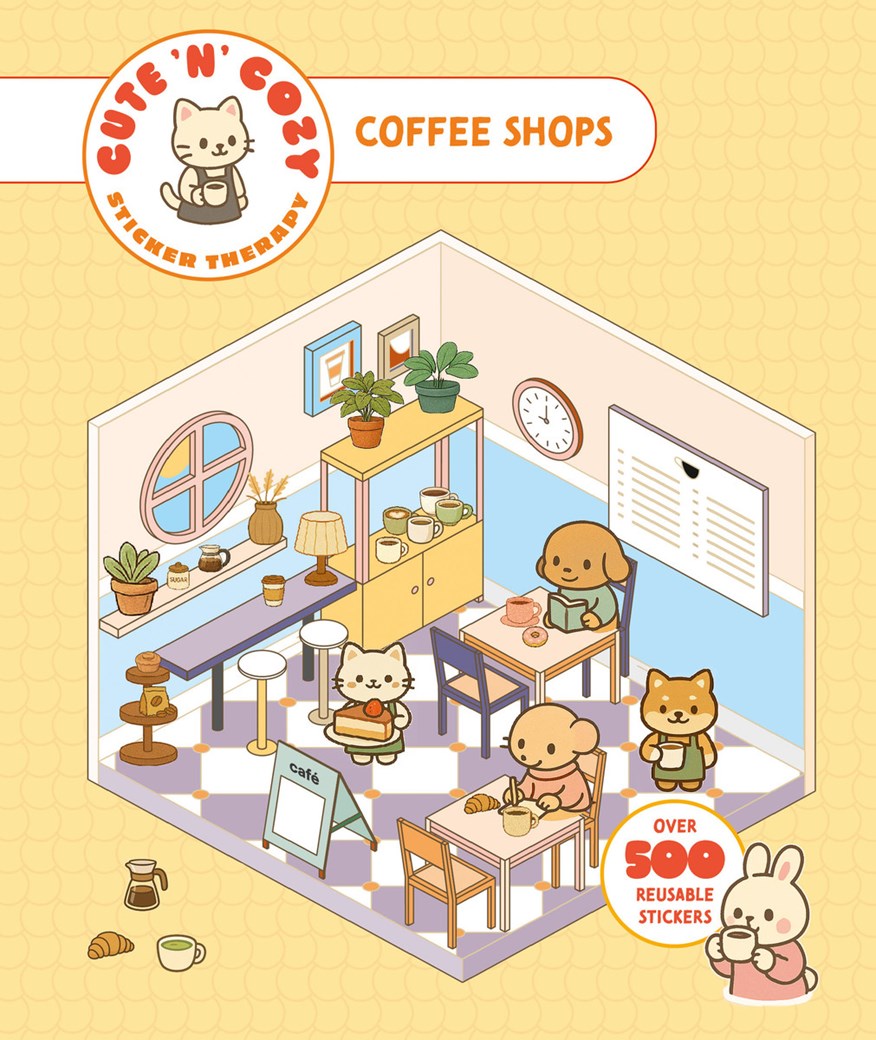 Cute 'n' Cozy Sticker Therapy: Coffee Shops