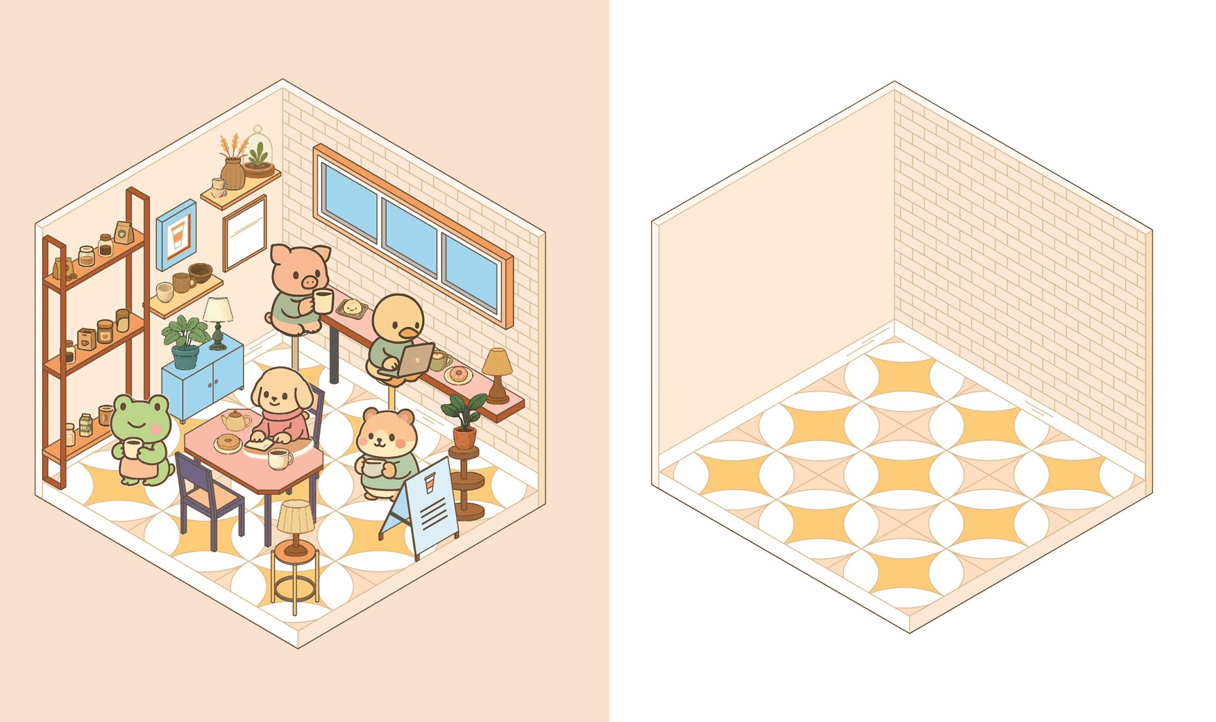 Cute 'n' Cozy Sticker Therapy: Coffee Shops - 3