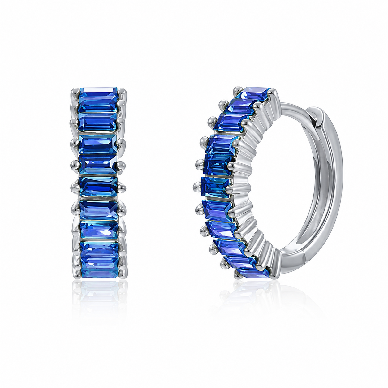 SANDRA EARRING BLUE SILVER