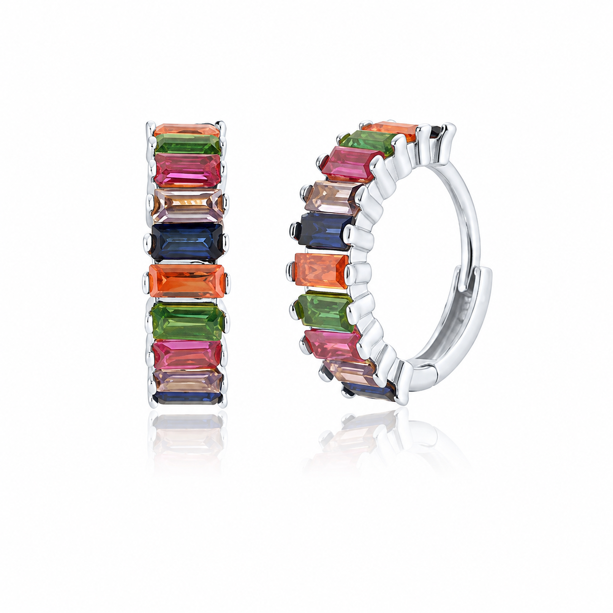 SANDRA EARRING MULTI SILVER