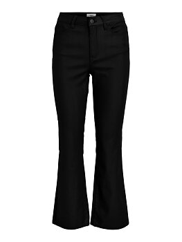 OBJBELLE MW 78 COATED FLARED PANTS DIV Black