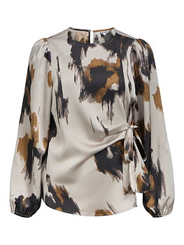 OBJCHILLI LS RE O-NECK TOP NOOS Opal Gray Carafe