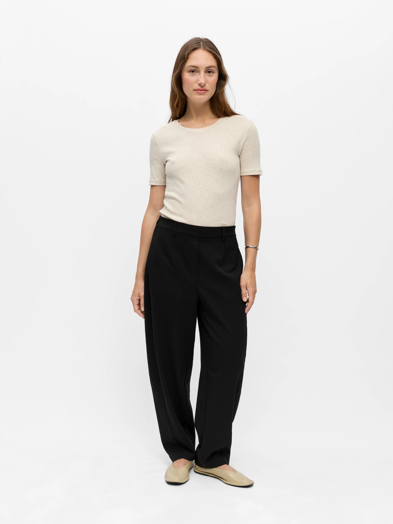 OBJLISA HW ANKLE BARREL PANT NOOS Black - 2