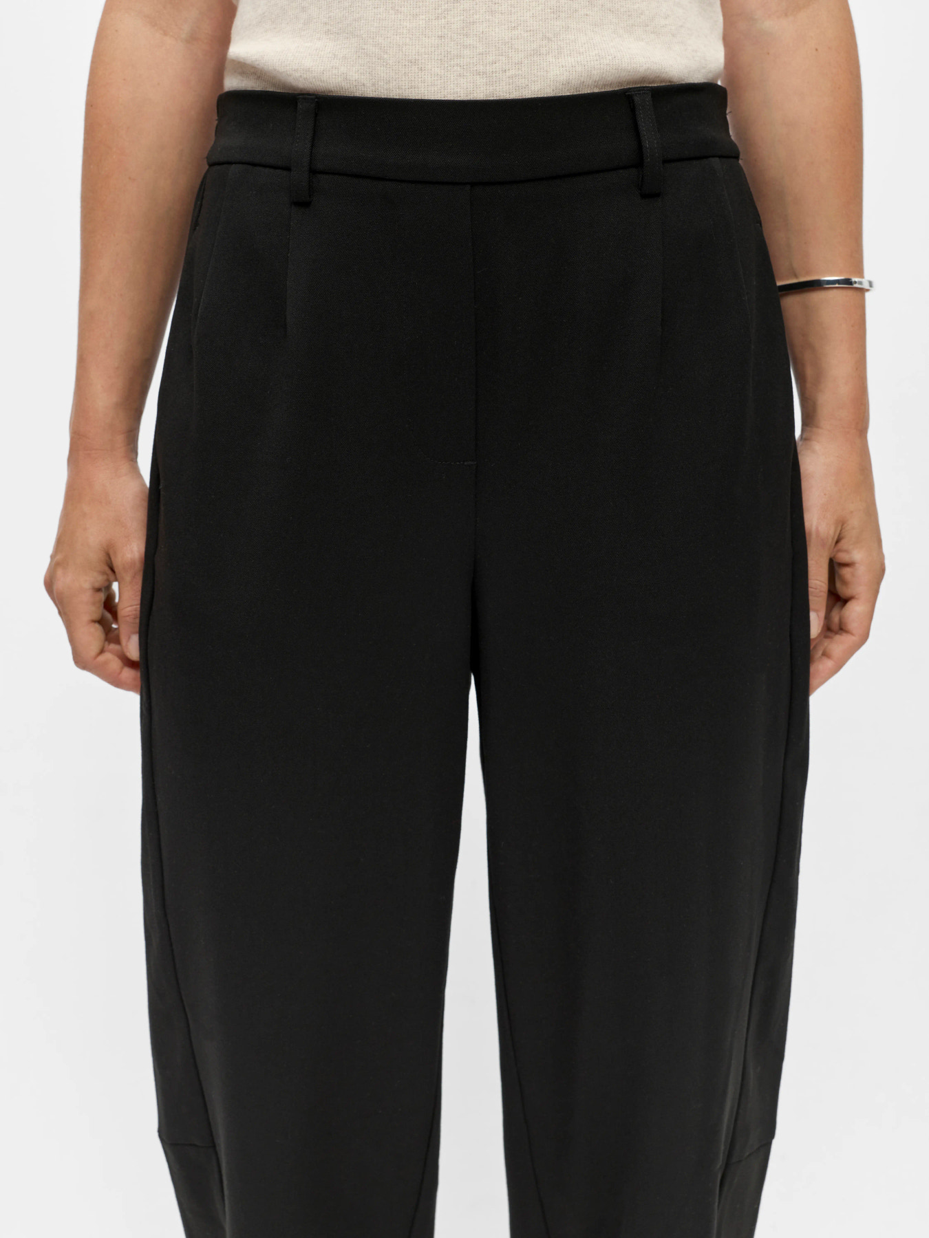 OBJLISA HW ANKLE BARREL PANT NOOS Black - 5