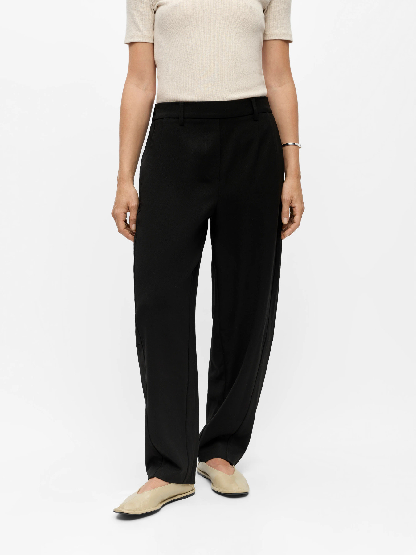 OBJLISA HW ANKLE BARREL PANT NOOS Black - 3