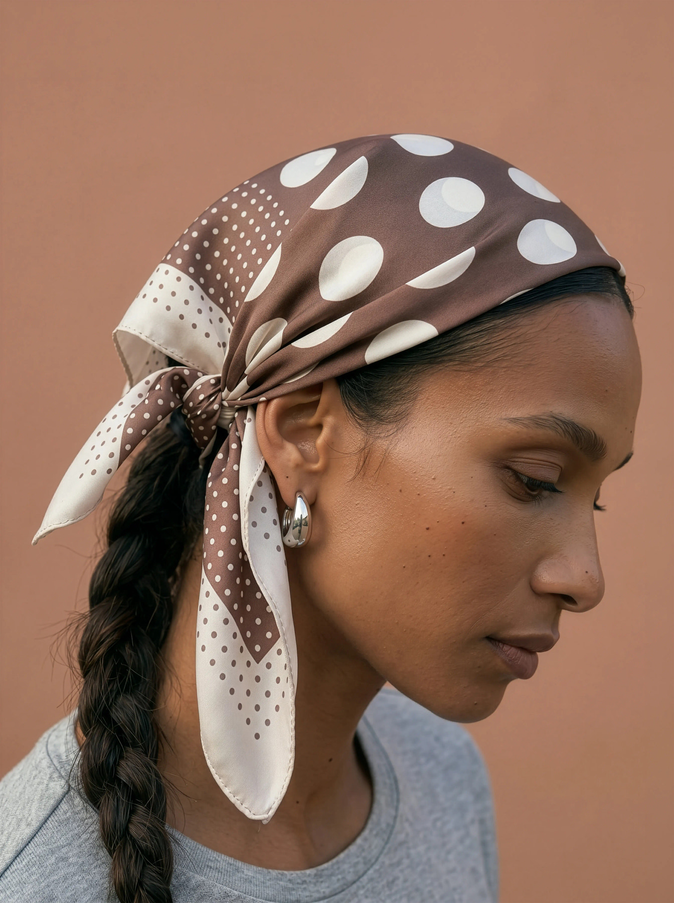OBJZELA SMALL SCARF REP Carafe White dots - 3