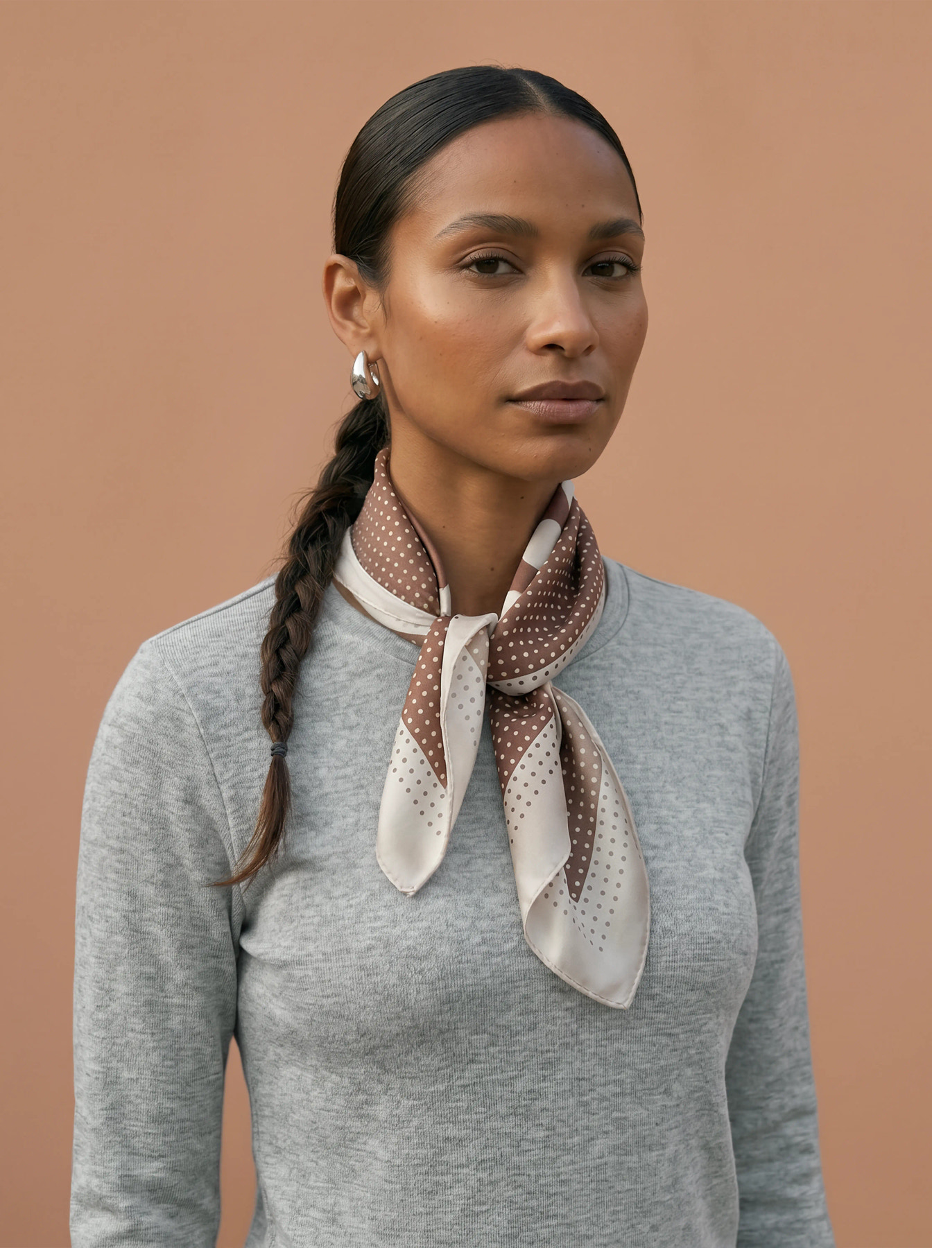 OBJZELA SMALL SCARF REP Carafe White dots - 6