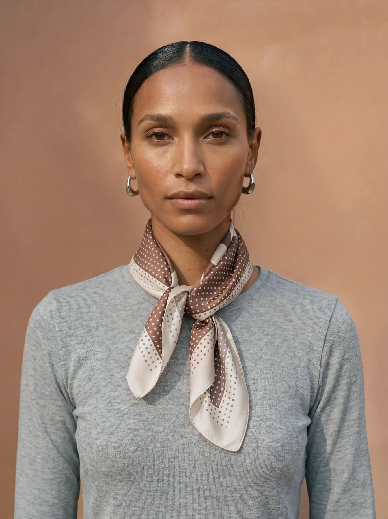 OBJZELA SMALL SCARF REP Carafe White dots - 5