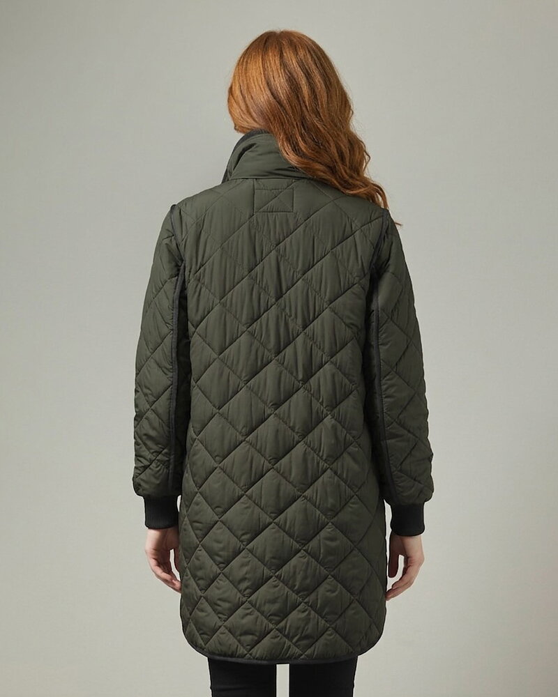 Ytterjacka Margrethe quiltad olivgrön