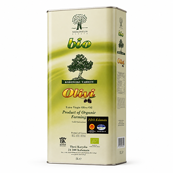 Olivi Bio Kalamata P.D.O. Ekologisk Olivolja 5L, nikolopoulos estate