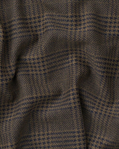 Mirakelbyxa Kelly regular hundtandsmönster blå/brun - 4