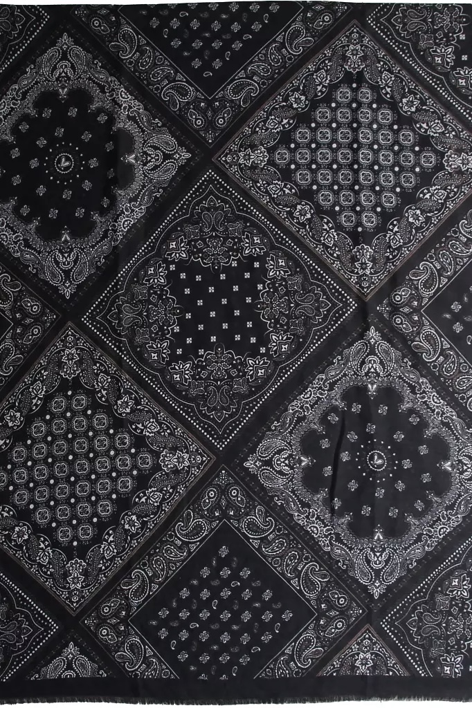 Qnuz - Scarf W Paisley Black - 2