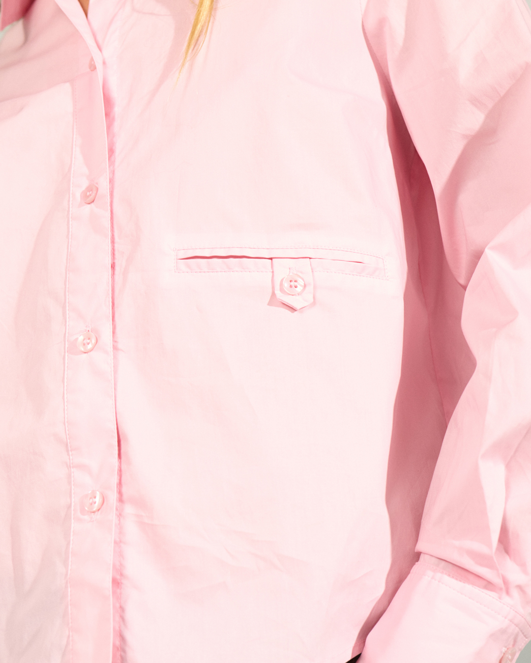 Skjorta Asho sydda veck bak rosa - 4