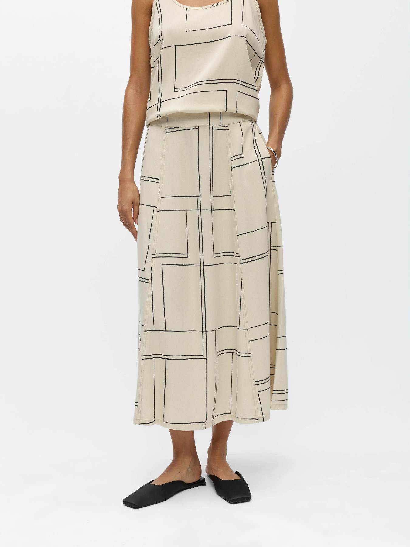 OBJFRAME MW DENIM SKIRT NOOS Birch Black - 3