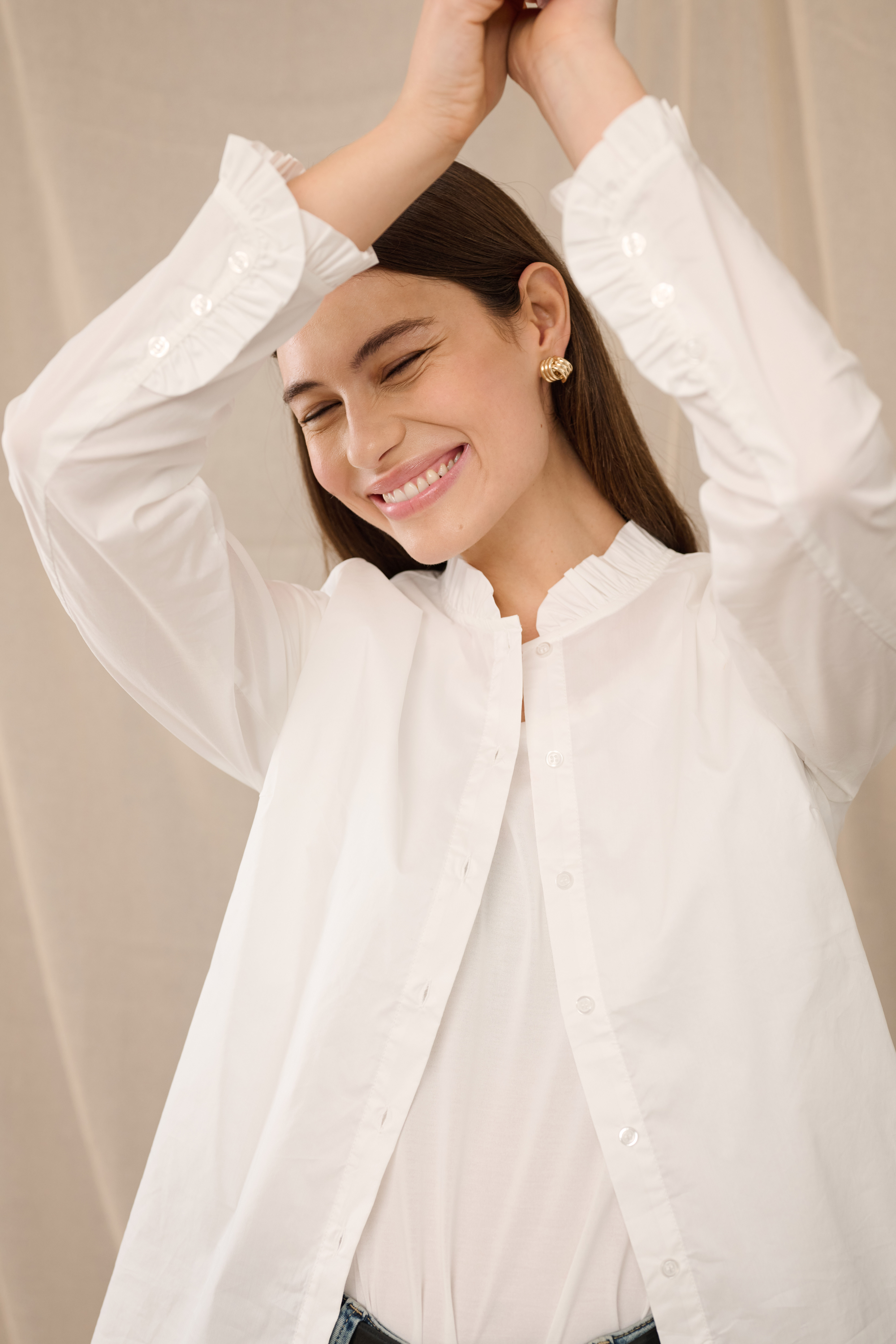 CUantoinett Button Shirt Spring Gardenia - 8